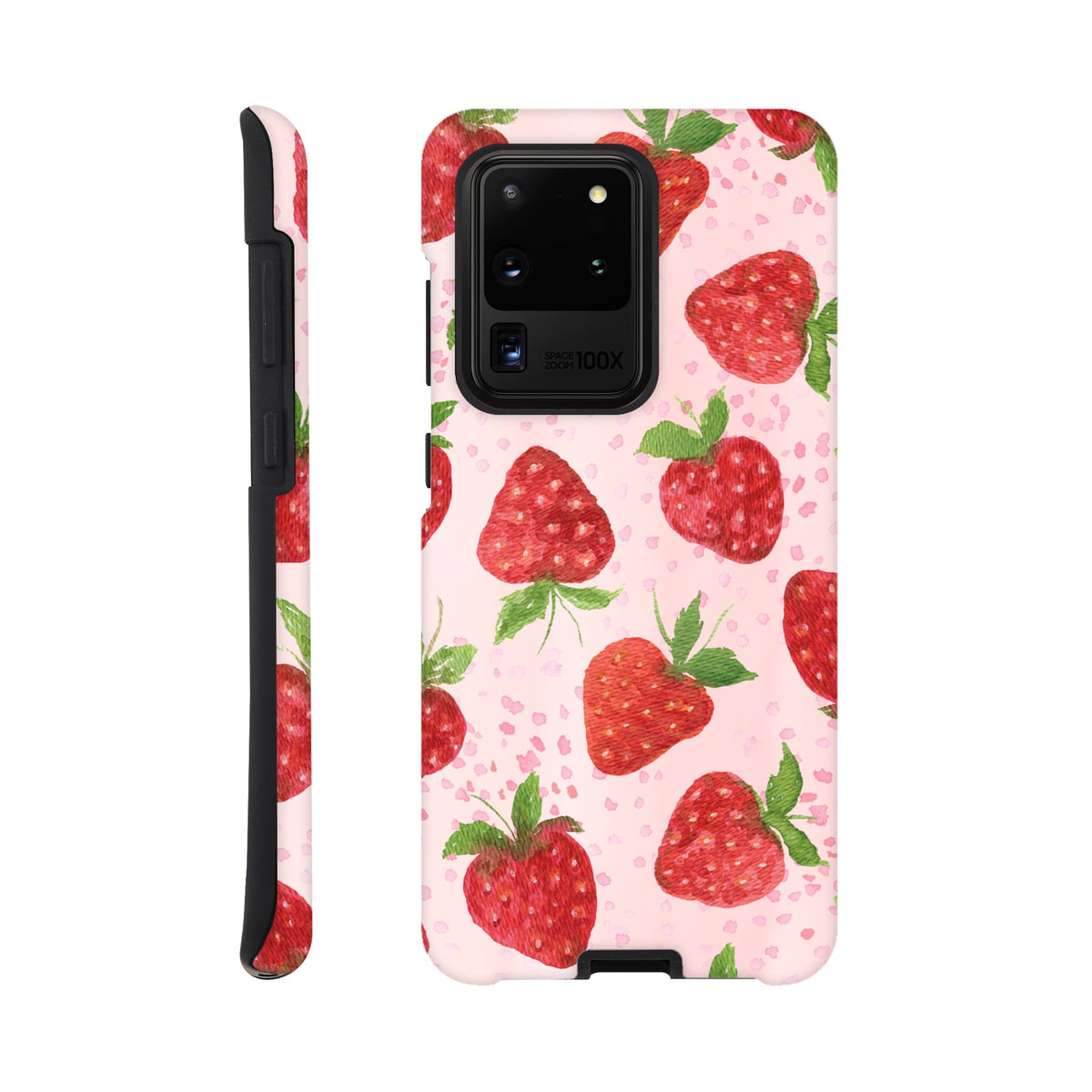 Strawberry Samsung phone case combining style and strong protection