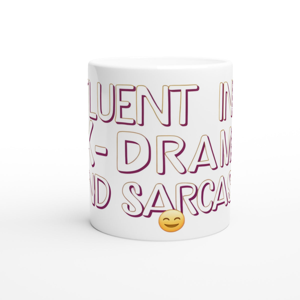 Funny K‑Drama quote mug ideal for Korean drama fans