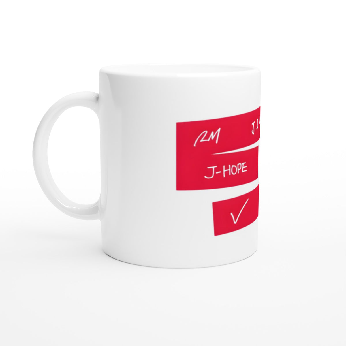 BTS drinkware with member names printed