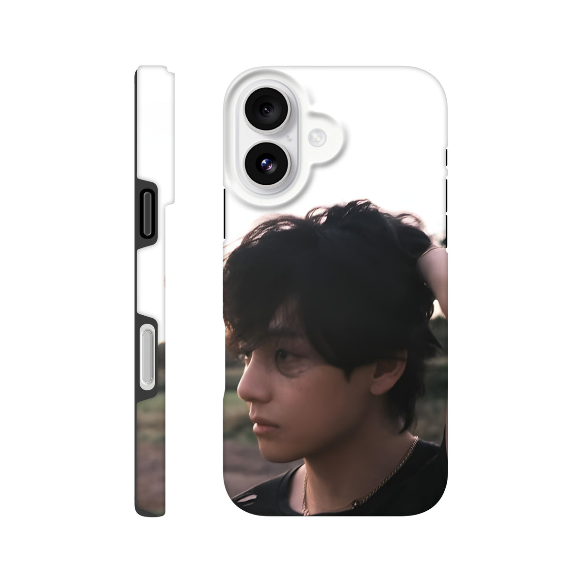 Aesthetic BTS V protective iPhone case with tough build
