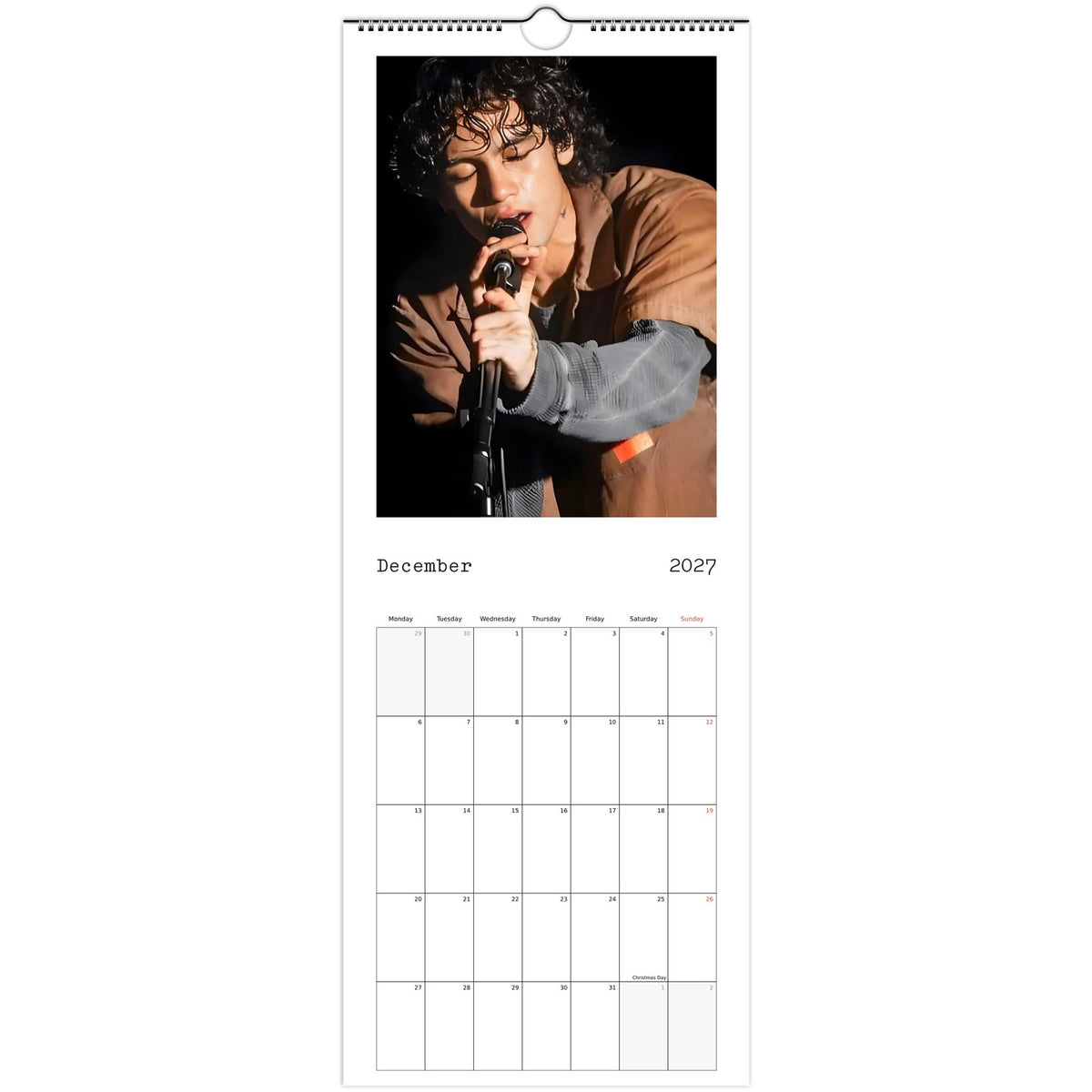 Dominic Fike calendar December photo