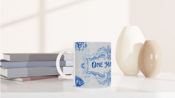 Cosy reading mug perfect for bookworms who love one more chapter