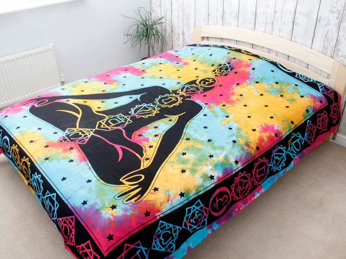 Cotton bedspread 230×200cm boho décor