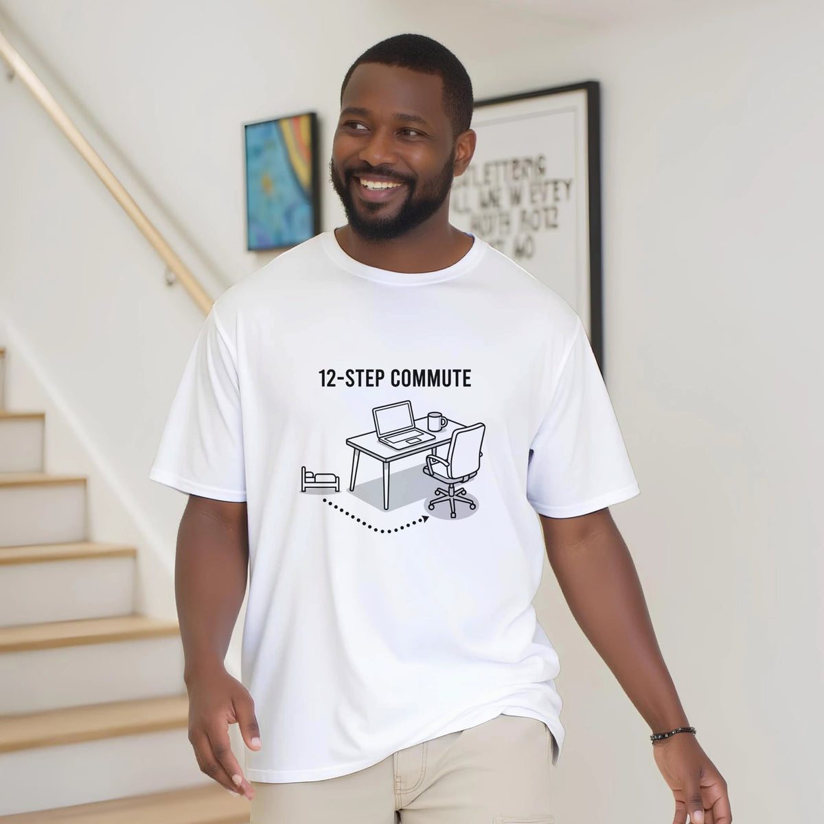 Minimalist remote worker graphic tee
