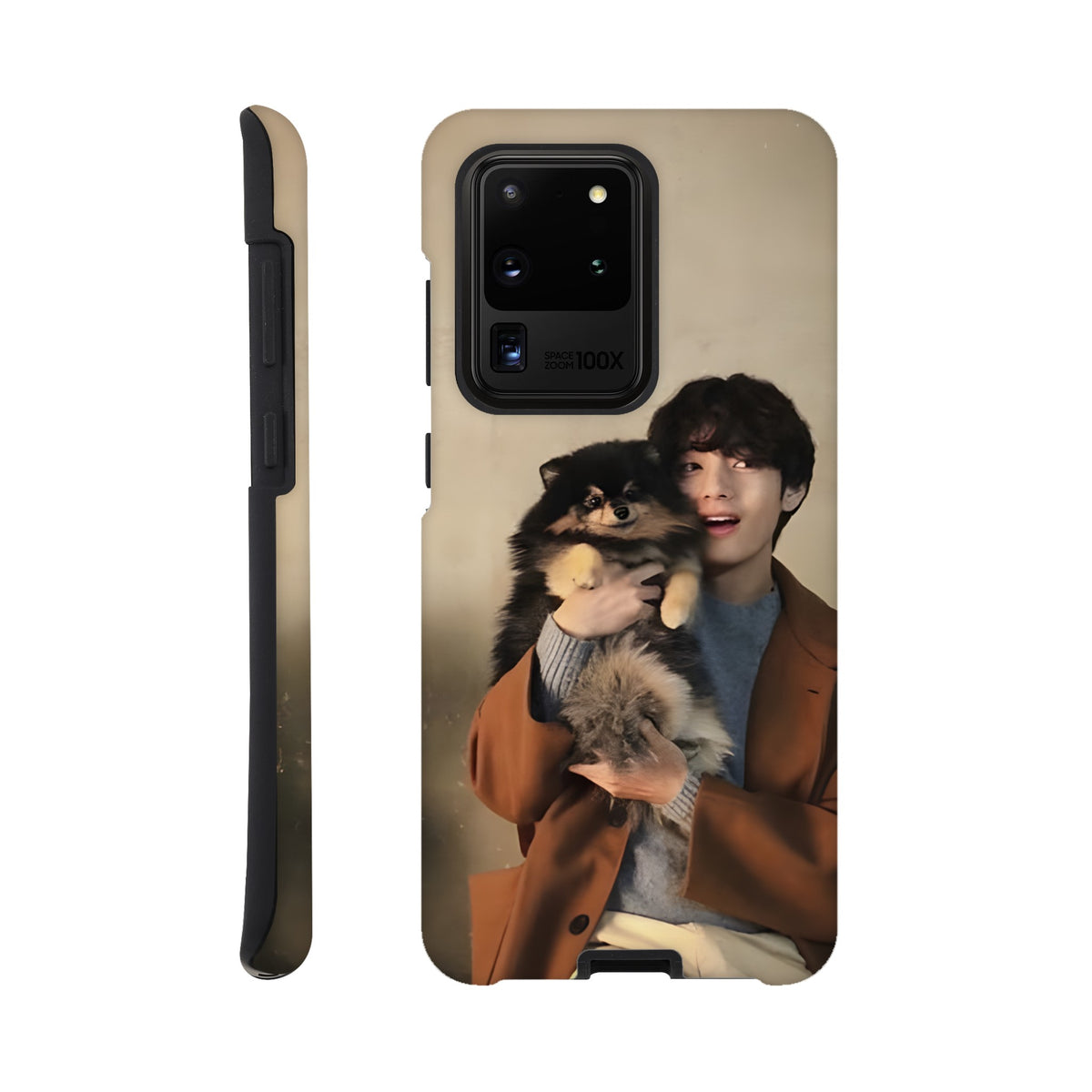 Aesthetic Taehyung and Yeontan Samsung case combining style and protection