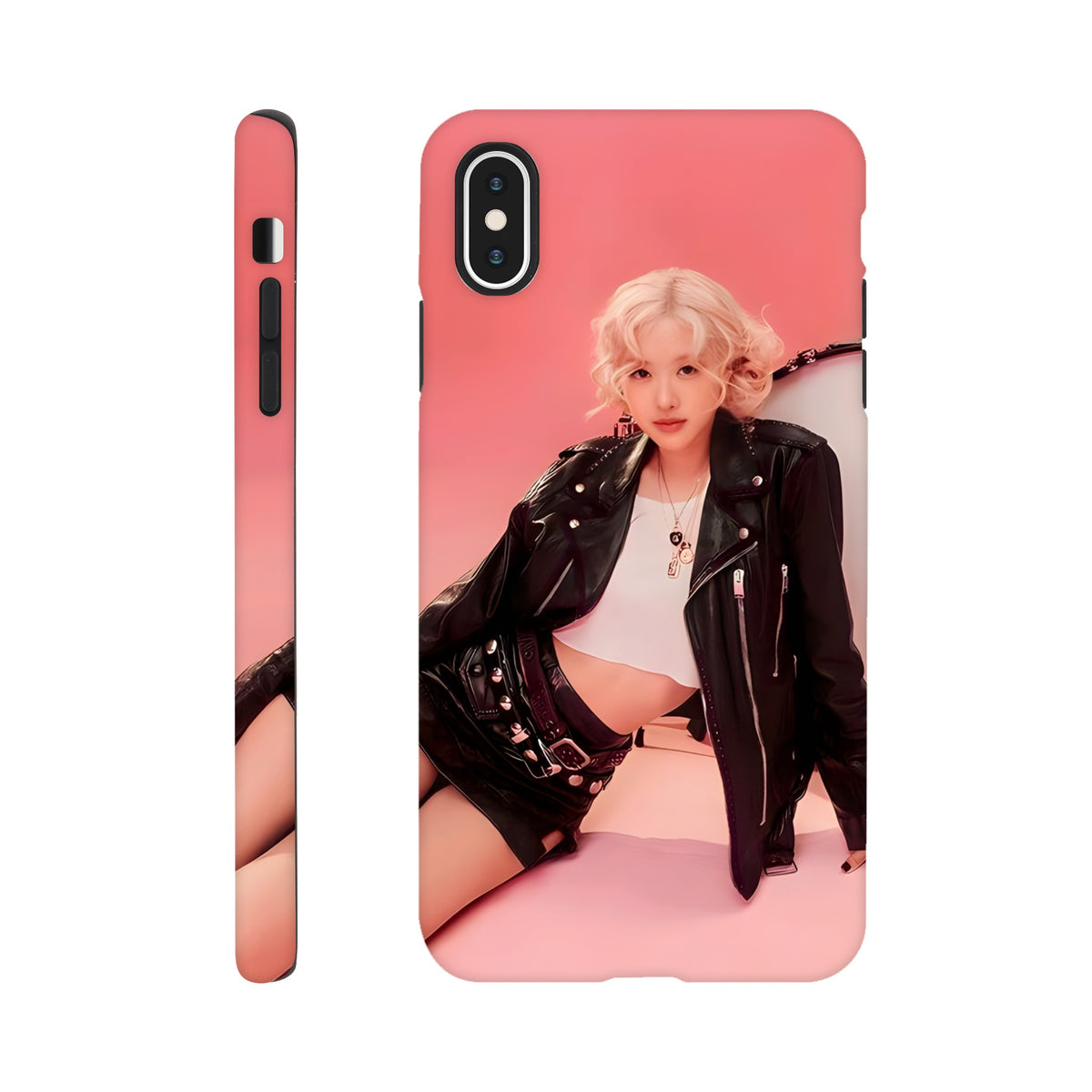 Rosé tough iPhone case for stylish K‑pop protection