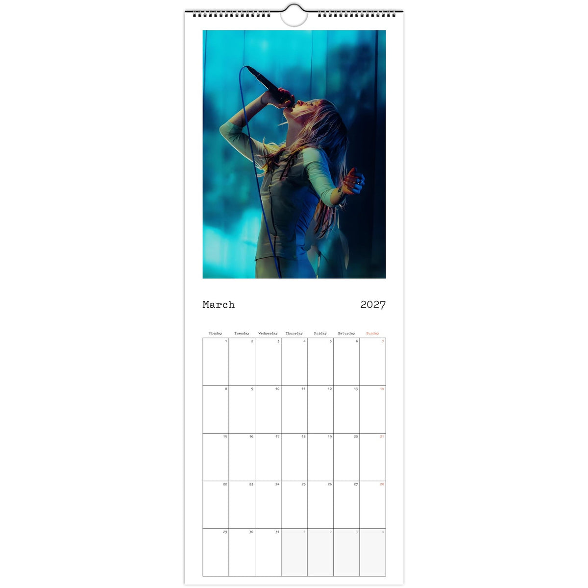 Hayley Williams Calendar March page