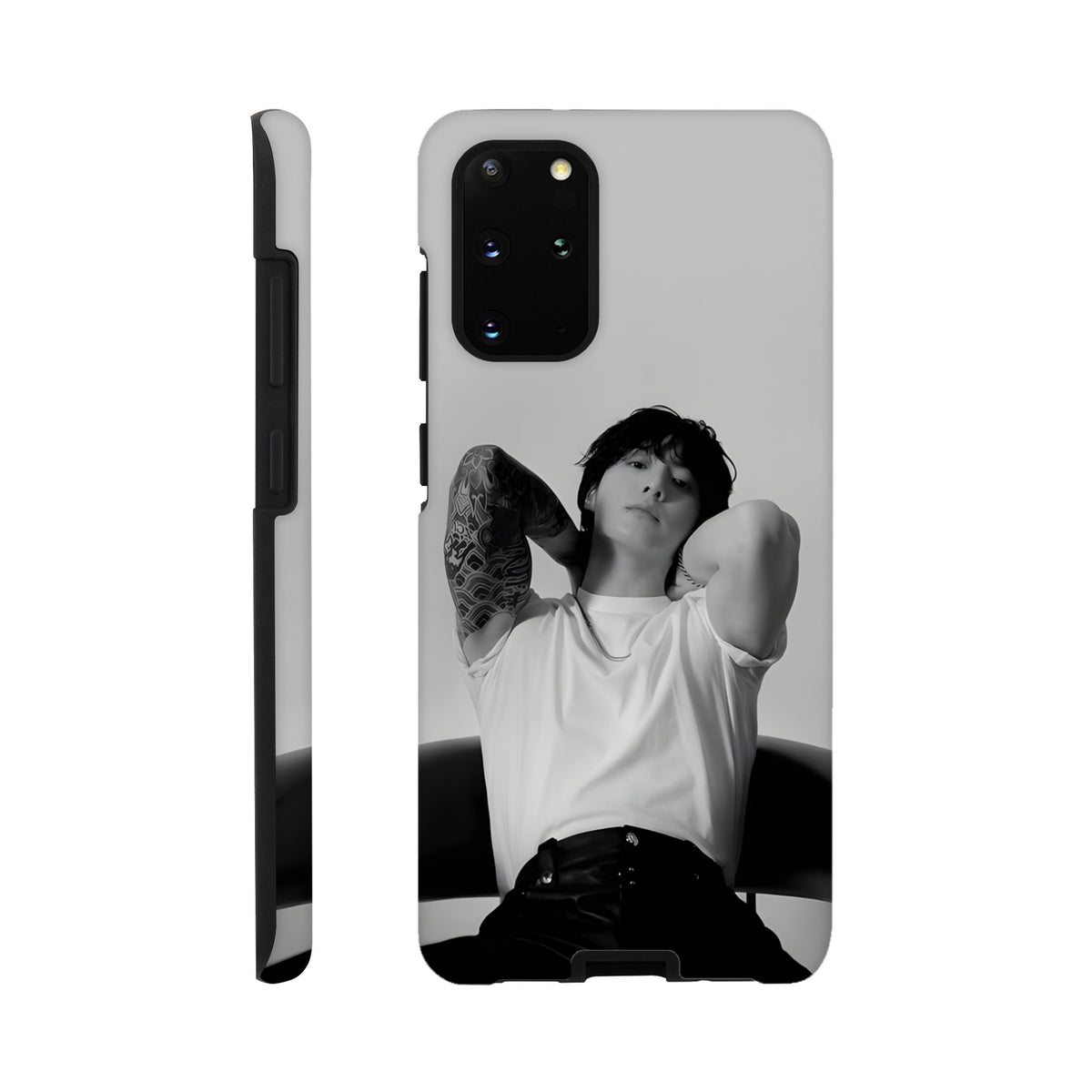 Shock‑absorbing Jungkook Samsung case for K‑pop fans