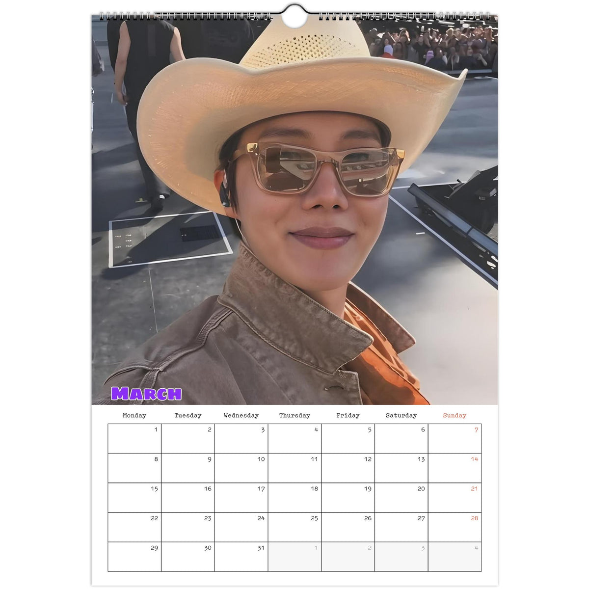 BTS J‑Hope Calendar March portrait