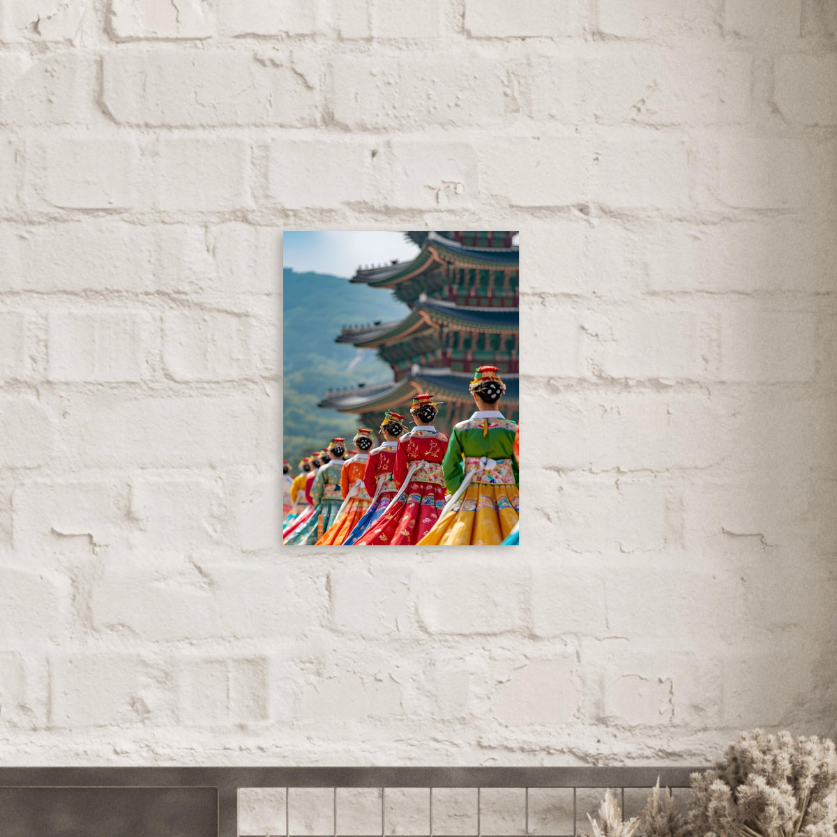 Traditional Korean illustration poster with smooth semi‑gloss texture