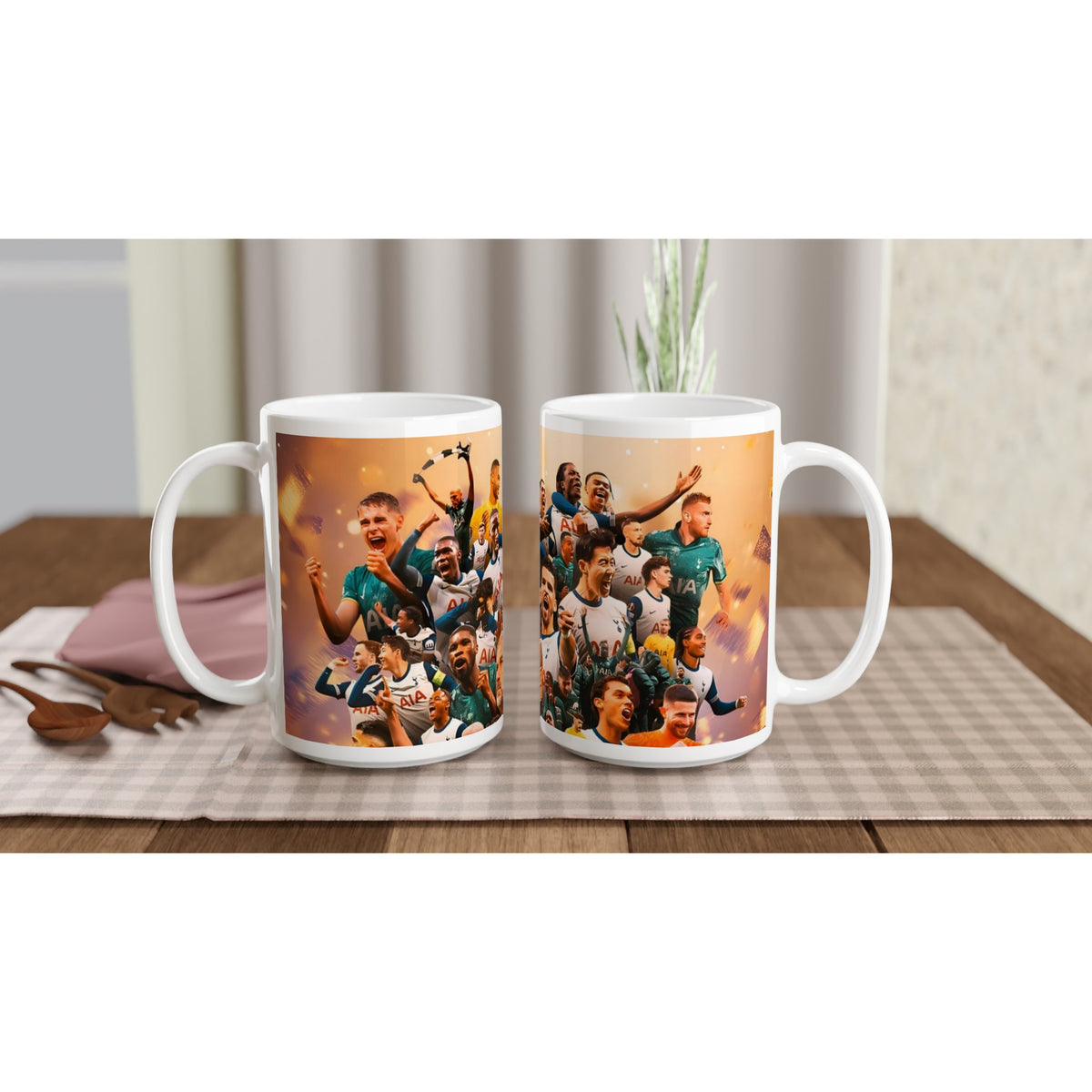 Spurs 2024/25 trophy montage ceramic mug