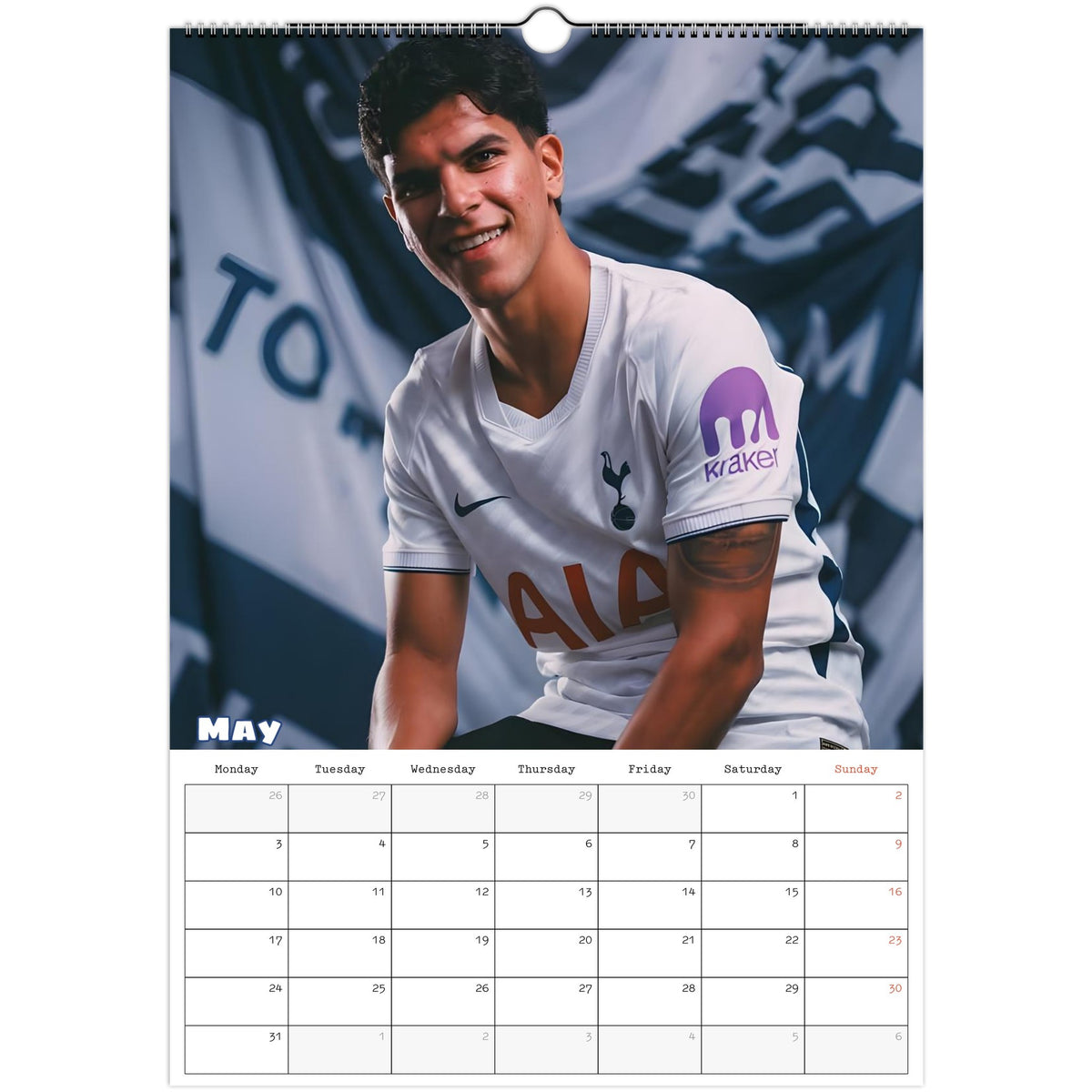 Tottenham calendar May photo