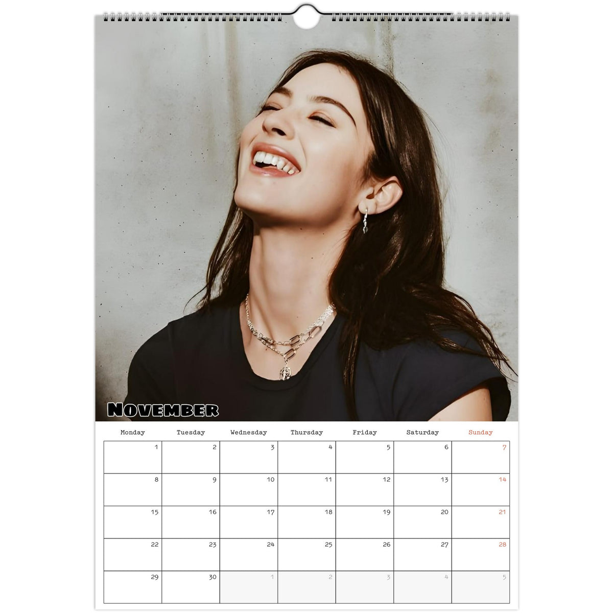 November Gracie Abrams Calendar photo 