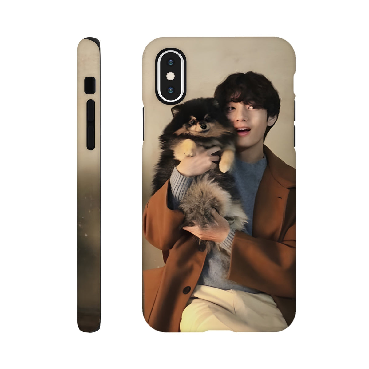 BTS Taehyung iPhone case combining style, cuteness, and protection