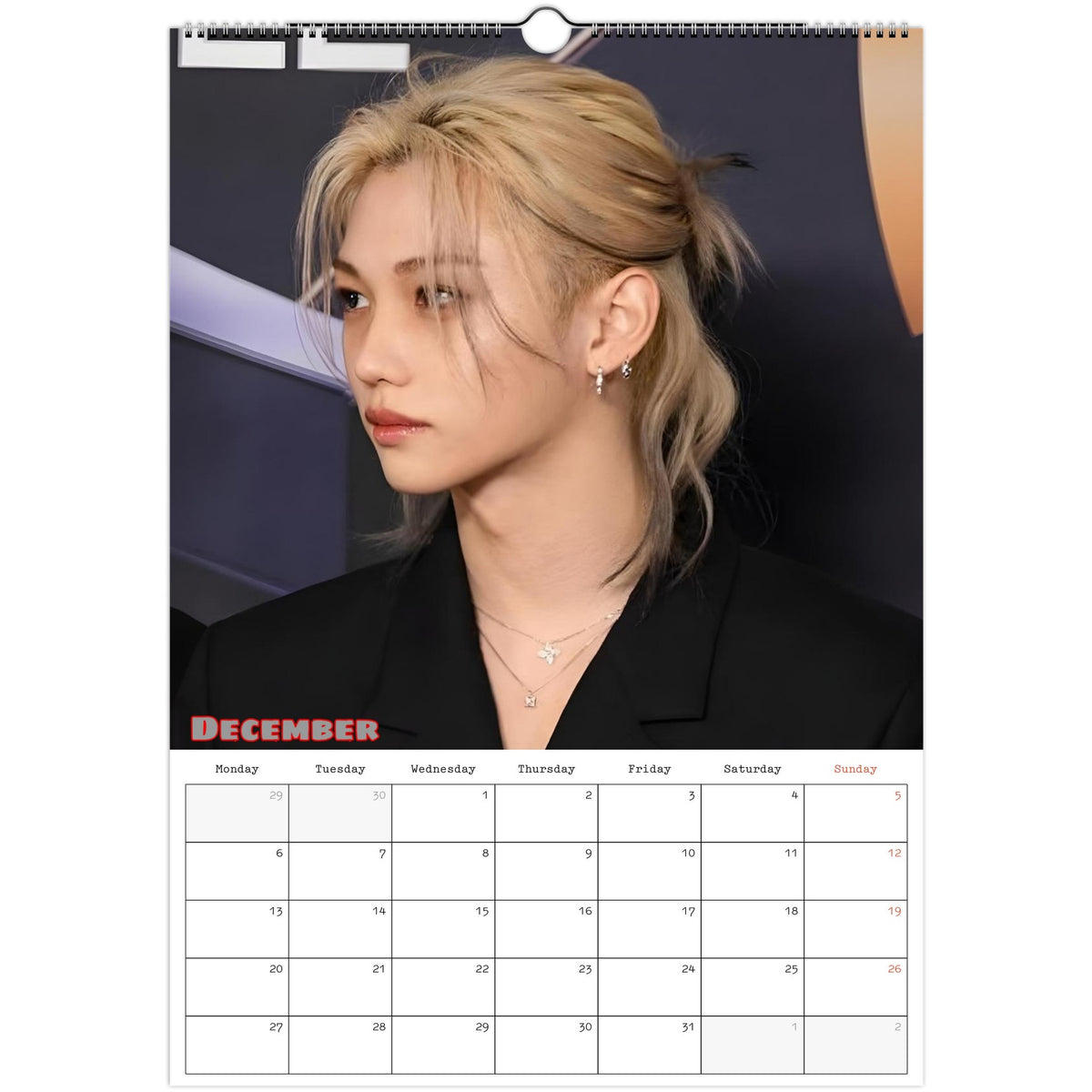 Stray Kids Felix Elite Calendar 2027 December page
