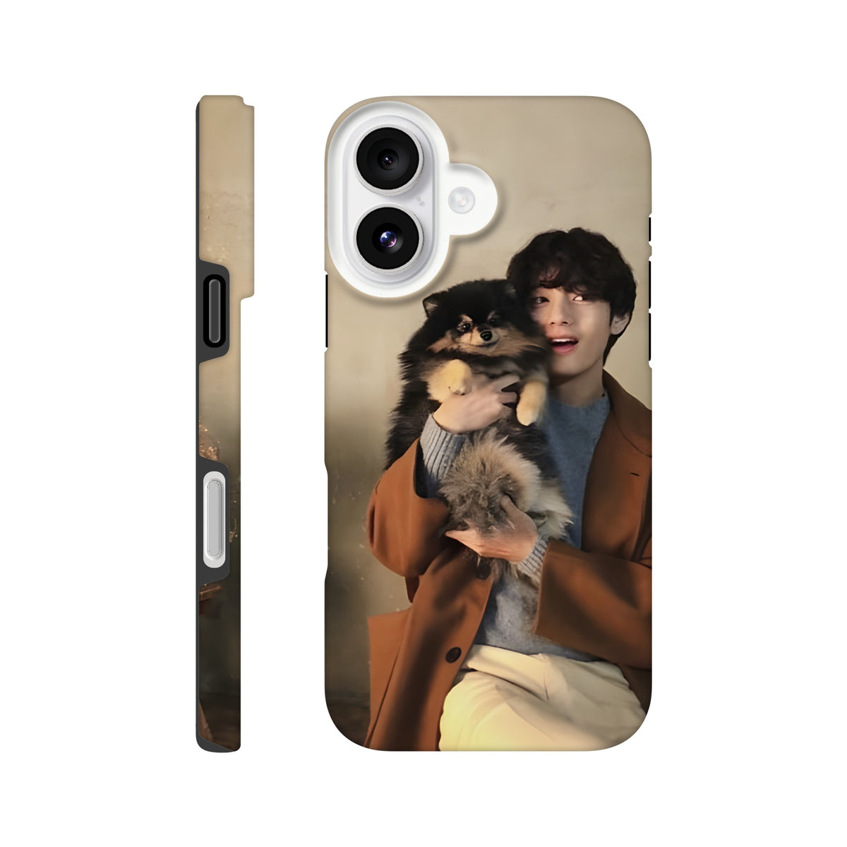Taehyung V iPhone tough case with high‑quality dual‑layer materials