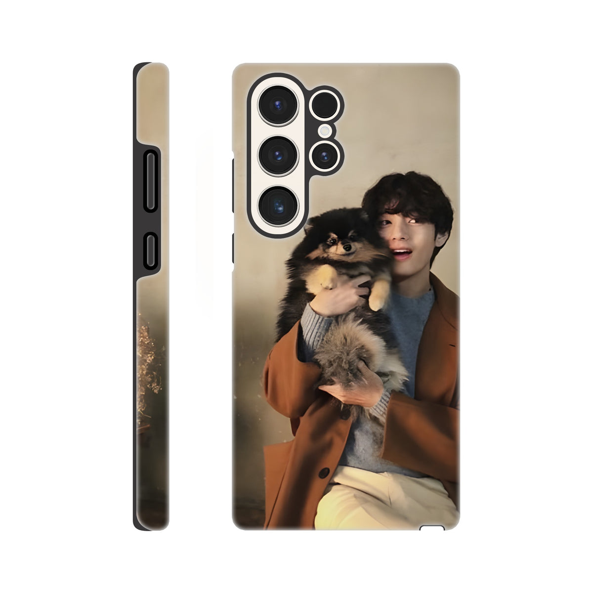 Samsung case with Taehyung and Yeontan and impact‑resistant layers