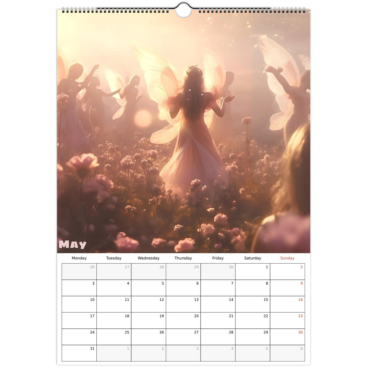Fairies calendar 2027 May photo