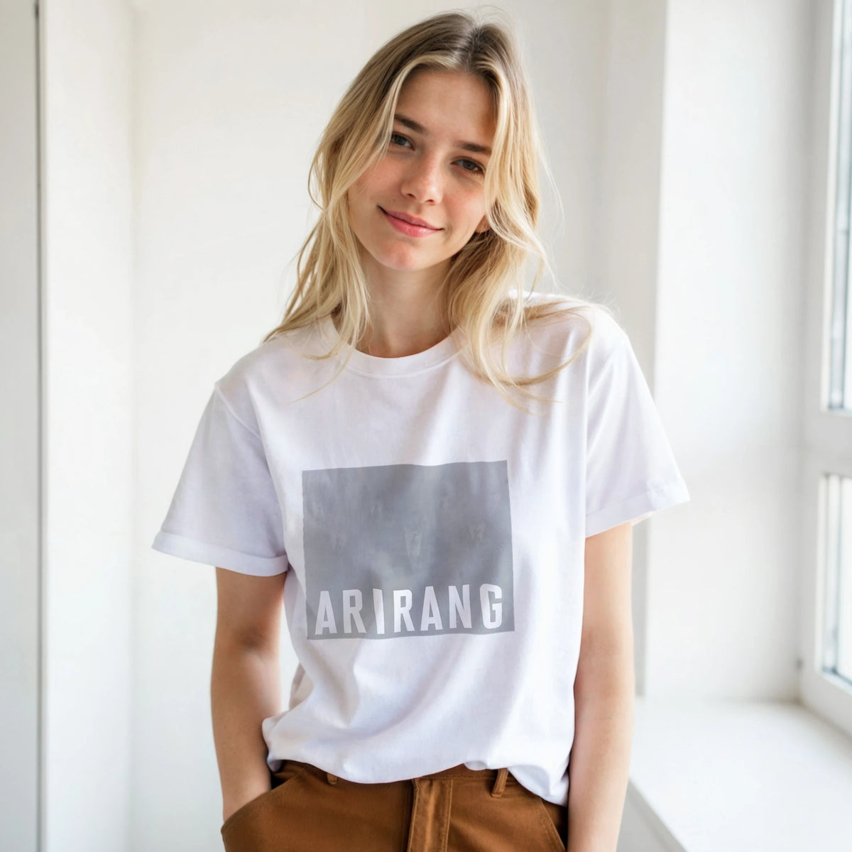 Atmospheric BTS ARIRANG front print shirt