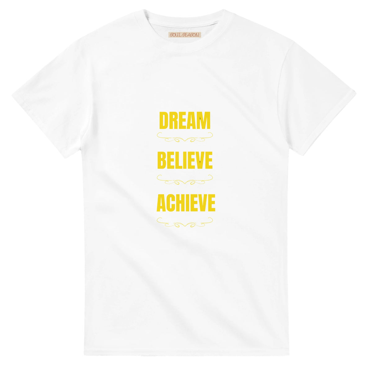 100% cotton motivational graphic T‑shirt with uplifting quote