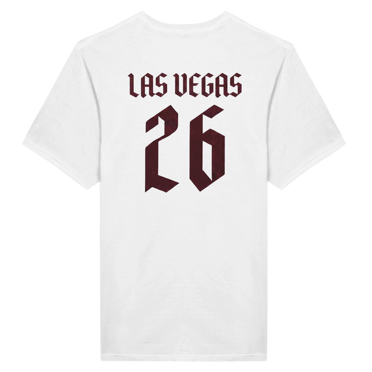 White BTS unisex shirt with Las Vegas 26 back print