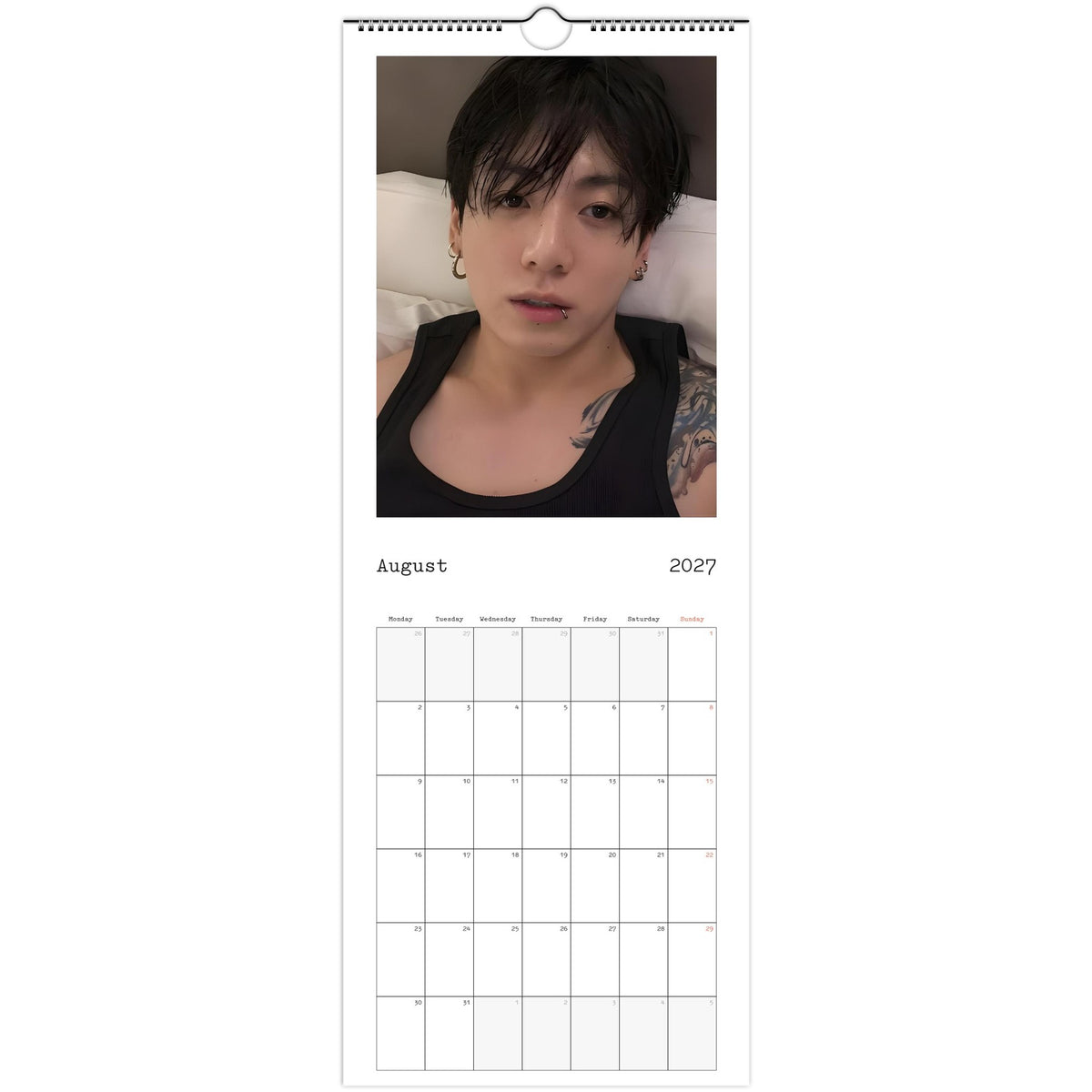 Jungkook Calendar 2027 August photo