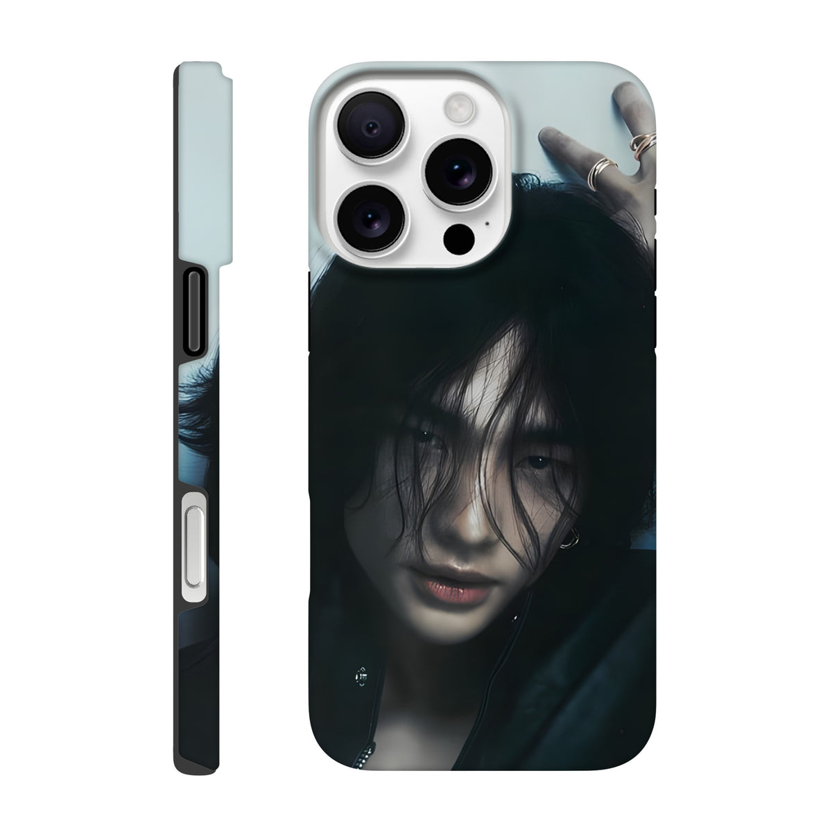 Hyunjin Stray Kids iPhone tough case with dual‑layer protection