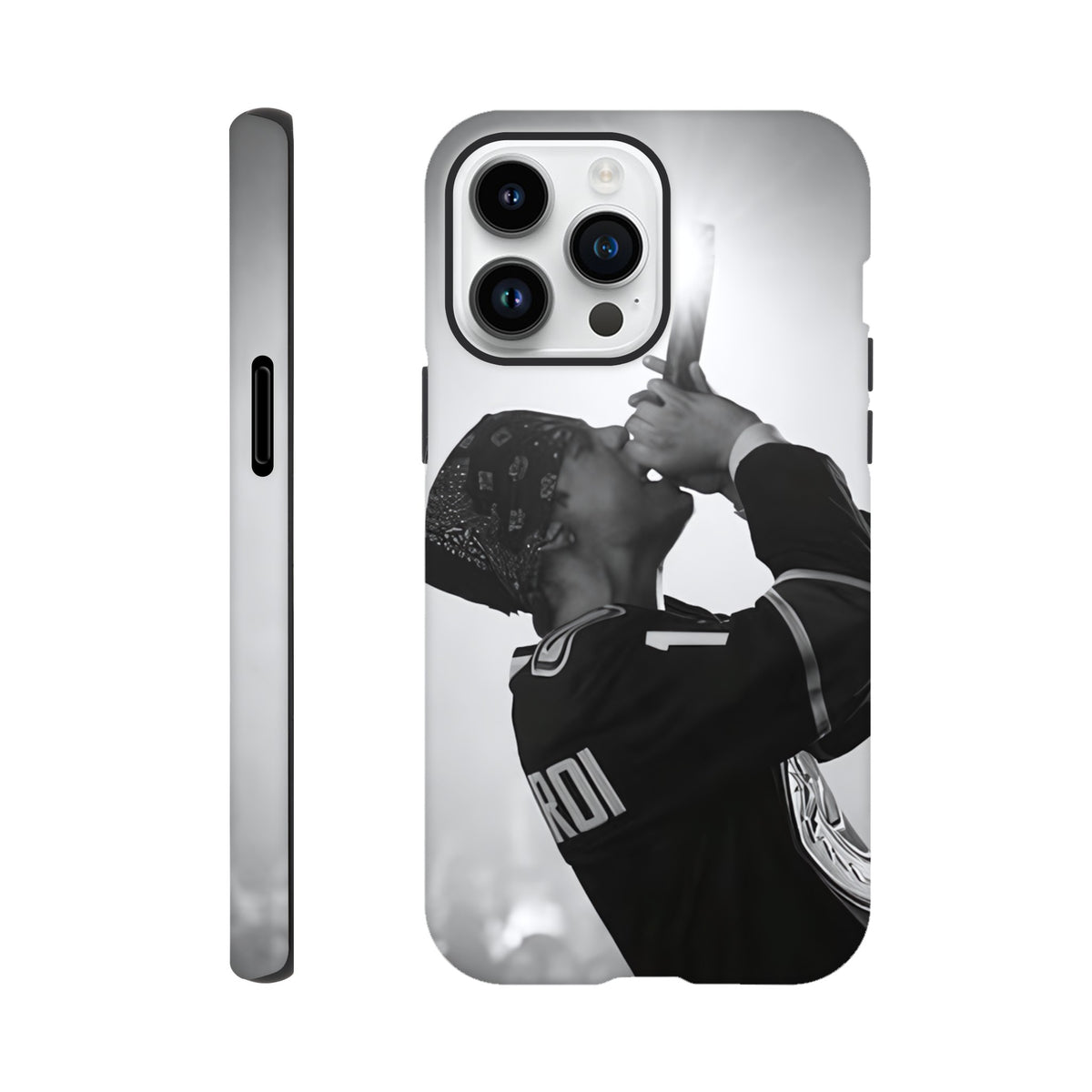 Dual‑layer protective iPhone case featuring artist inspired art