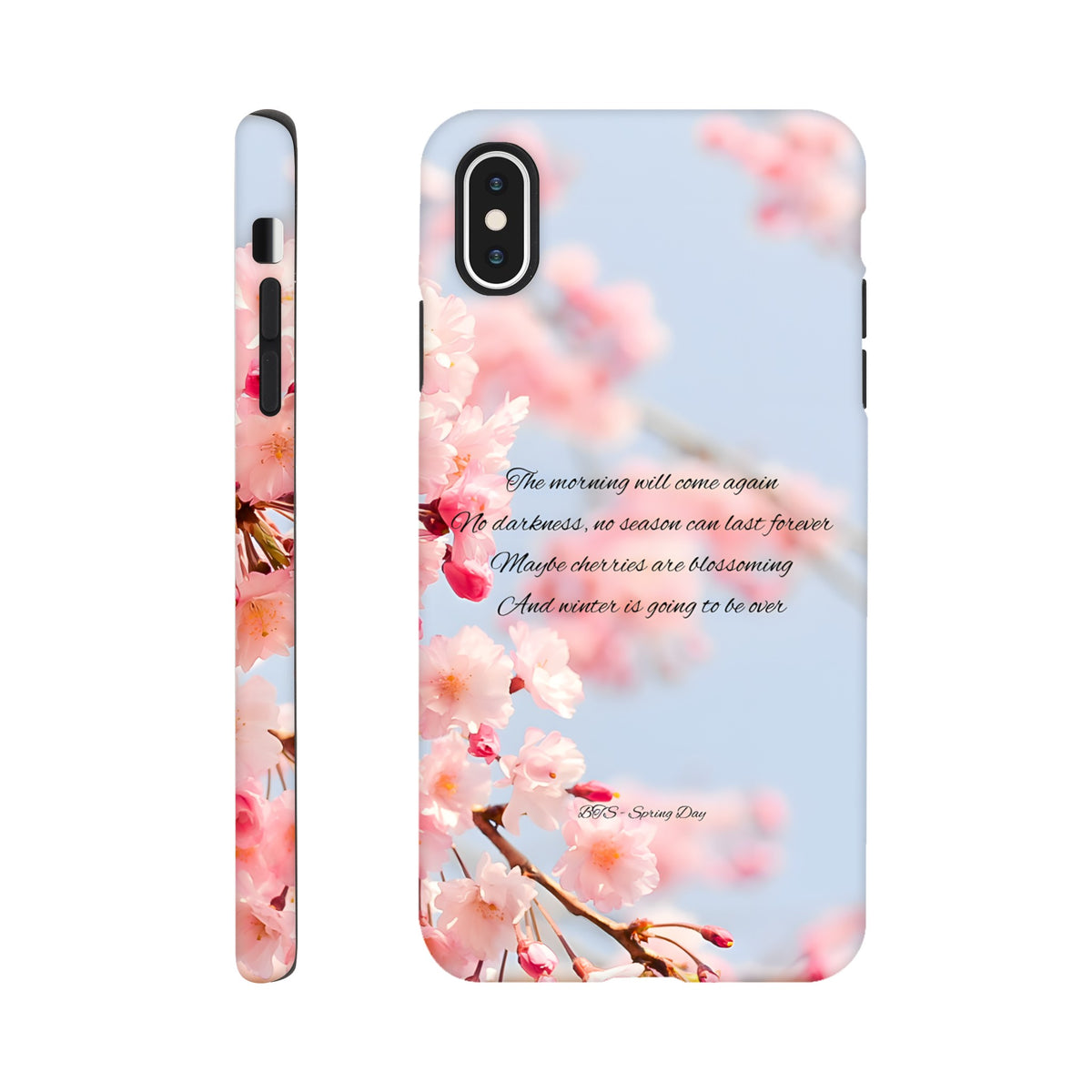 Aesthetic pastel iPhone case inspired by BTS Spring Day era