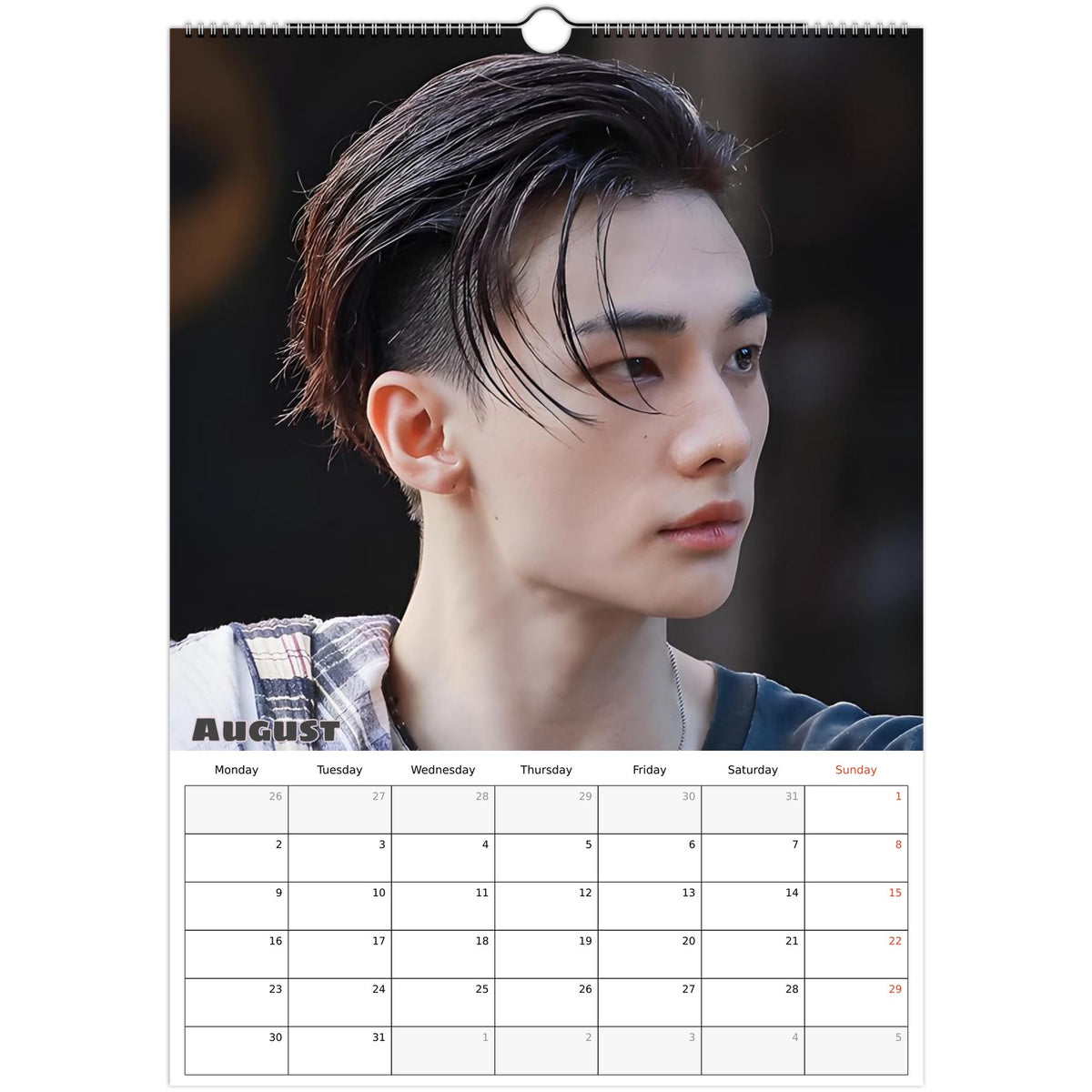 Stray Kids Hyunjin Calendar 2027 August photo