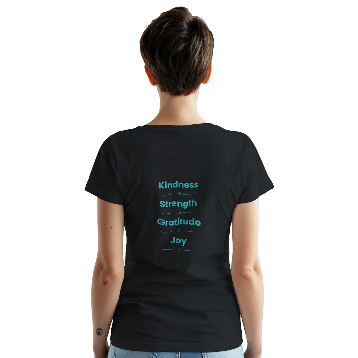 Radiate Positivity graphic tee for everyday motivation