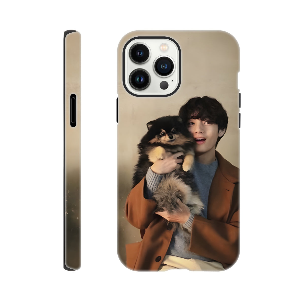 BTS V protective iPhone case with impact‑resistant layers