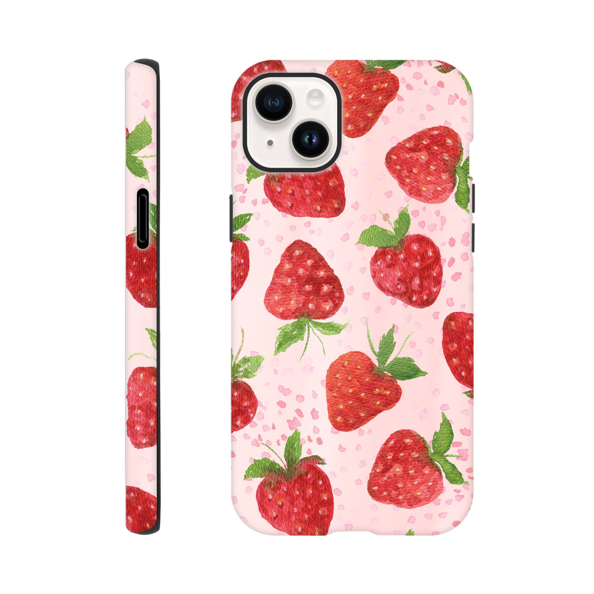 Strawberry iPhone tough case with vibrant, high‑resolution artwork