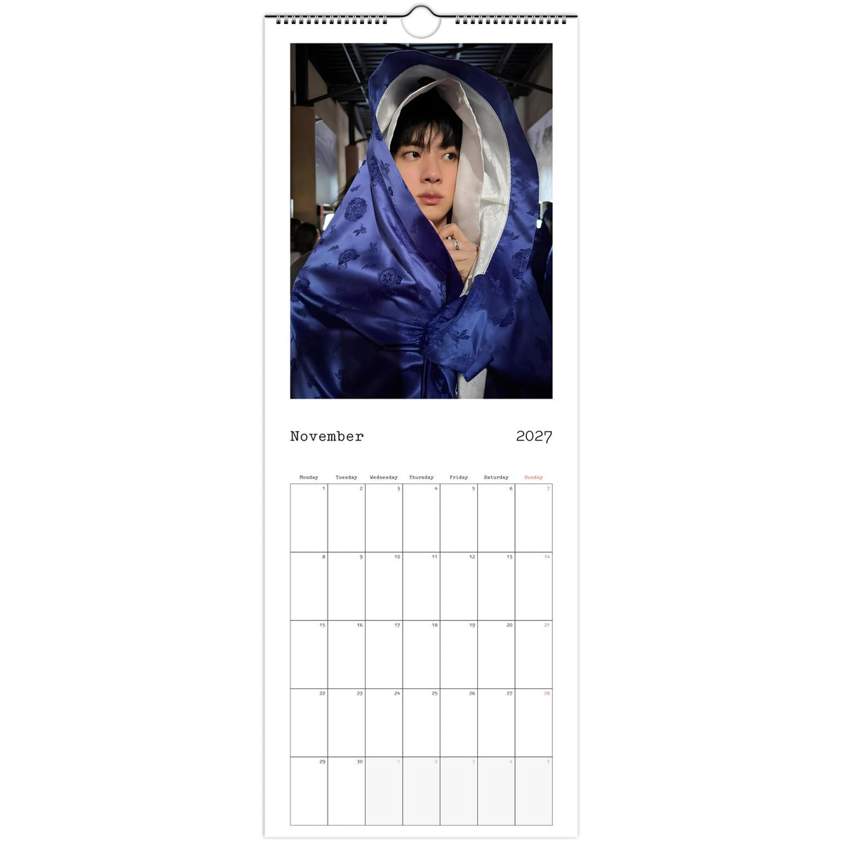 BTS Jin Calendar November portrait