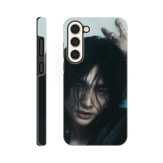 Samsung phone case featuring Hyunjin from Stray Kids in a durable design