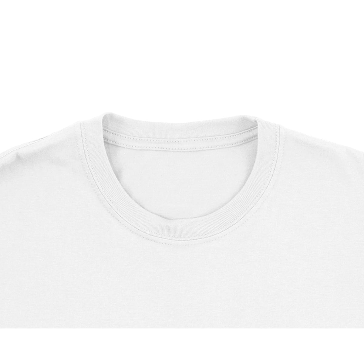 White cotton tee with home office illustration