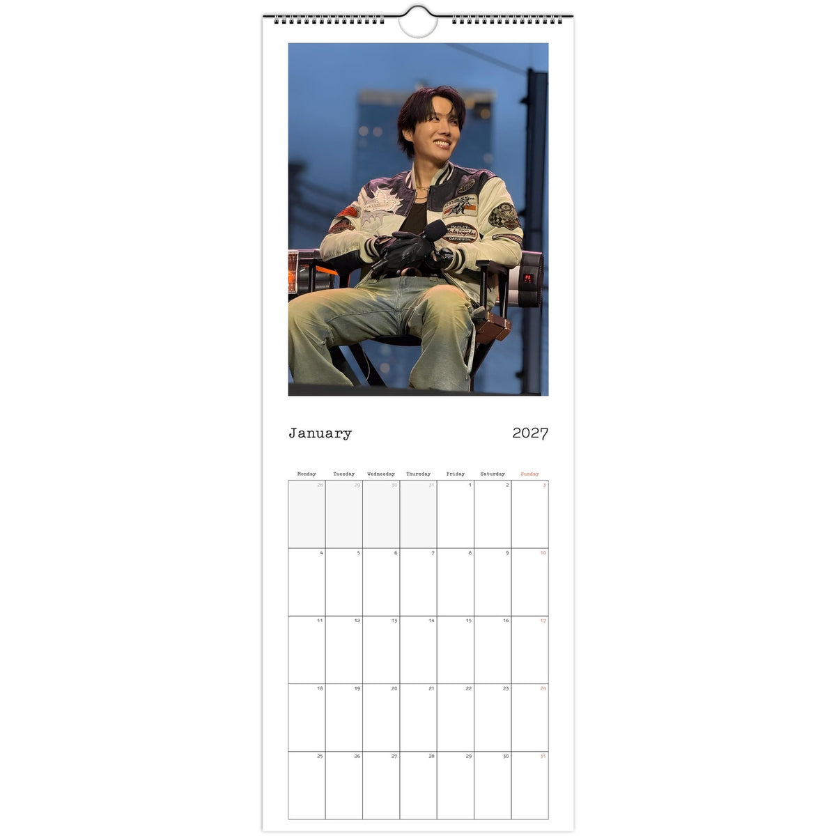 BTS J‑Hope Calendar January portrait