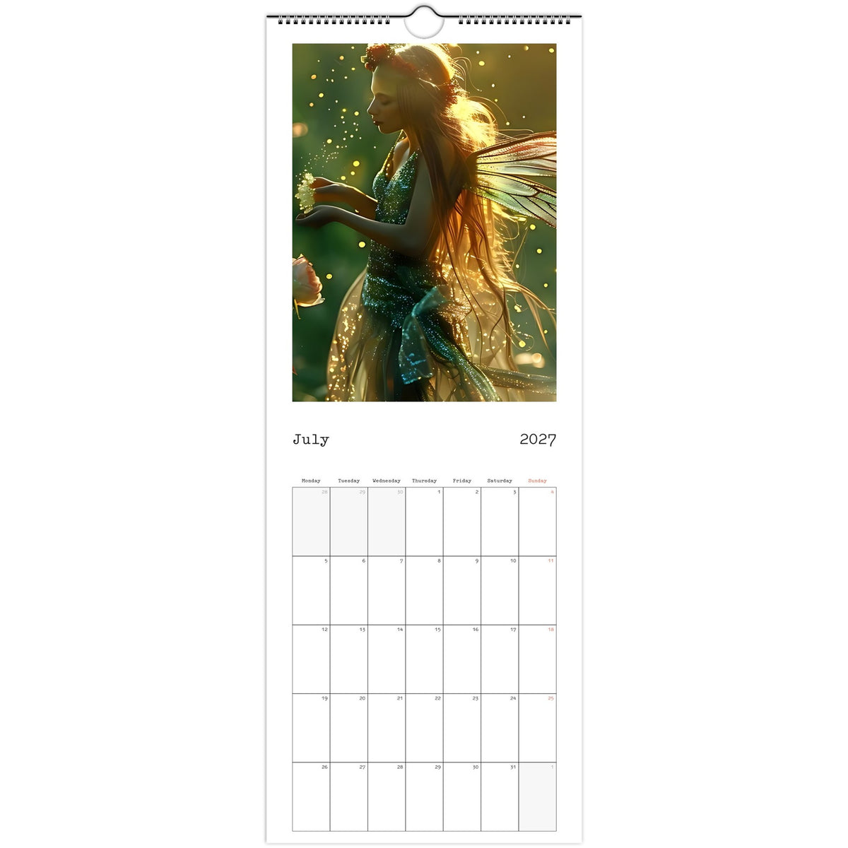 Fairies calendar 2027 July photo