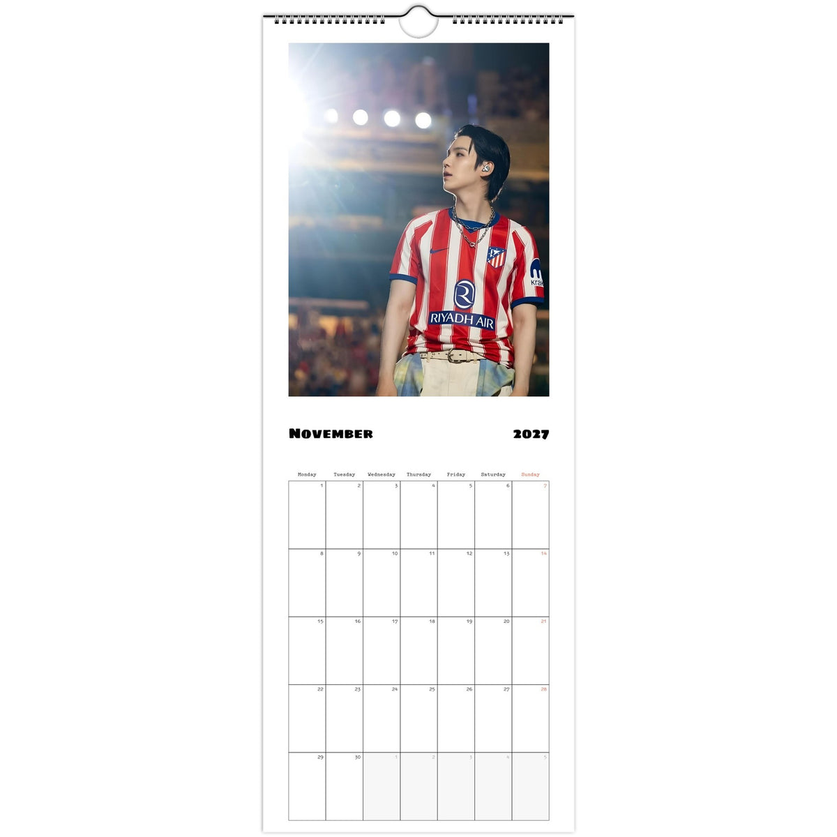 BTS SUGA Calendar November page