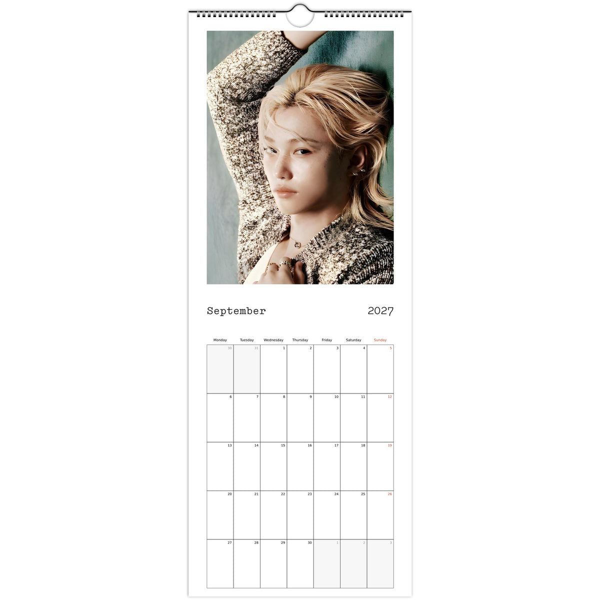 Stray Kids Felix Elite Calendar 2027 September page