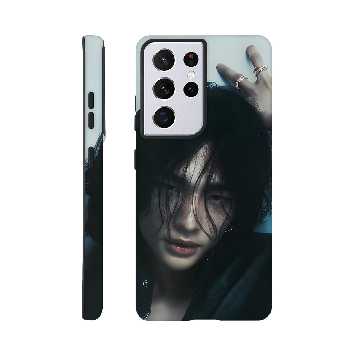 Stylish Hyunjin Samsung tough case with impact‑resistant shell