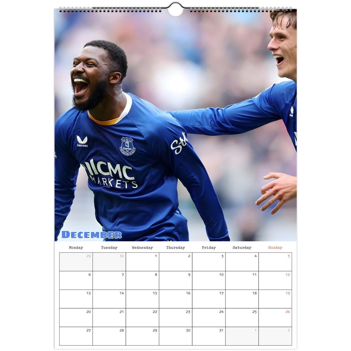 December Everton Calendar photo