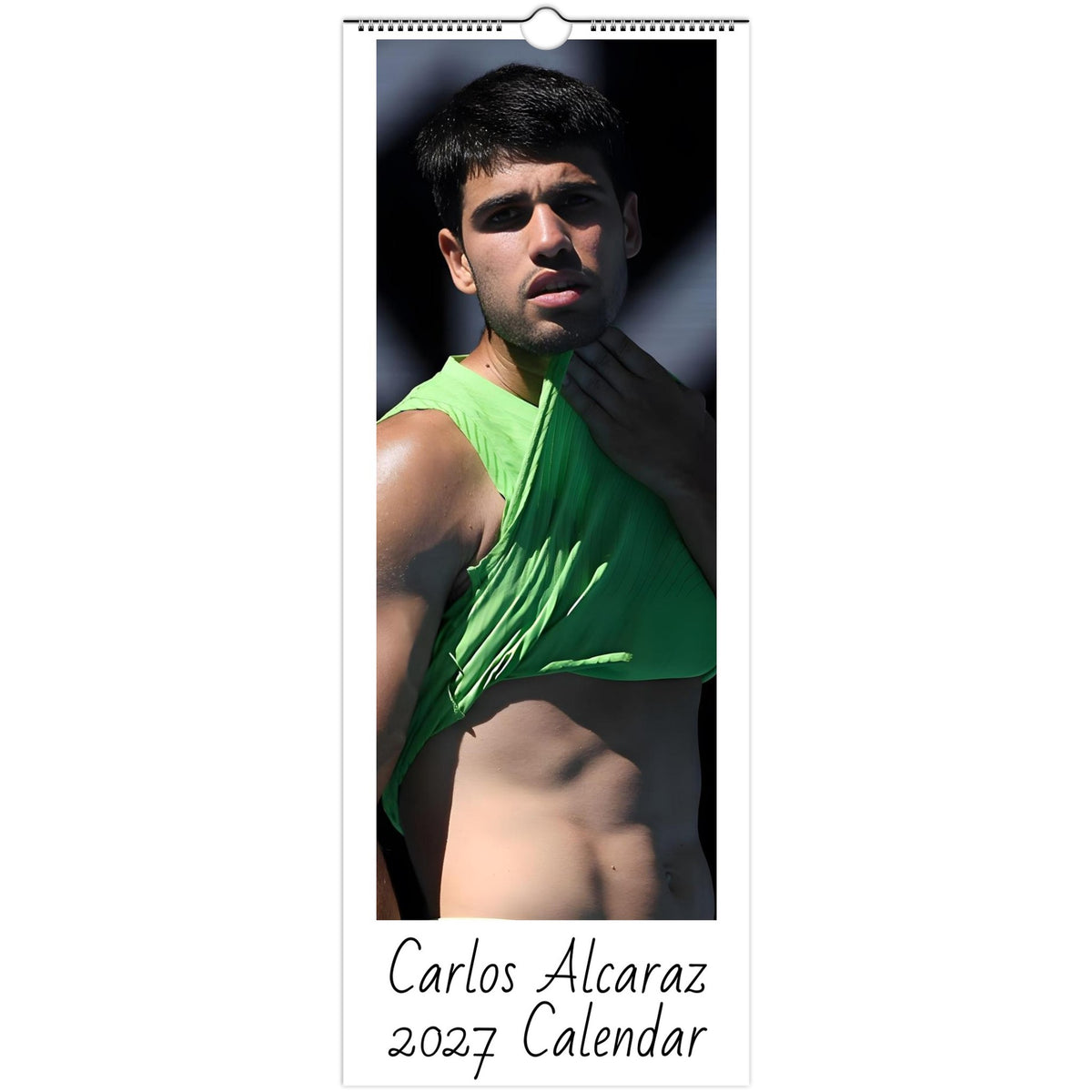 Carlos Alcaraz 2027 slim wall calendar cover