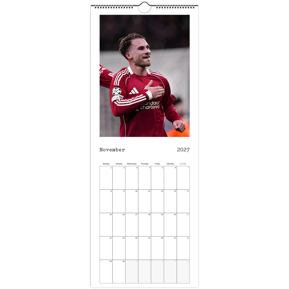 Liverpool Calendar November page