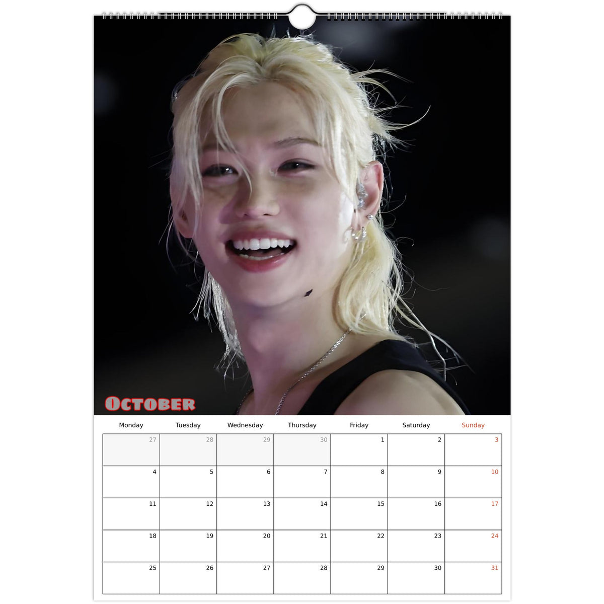 Stray Kids Felix Elite Calendar 2027 October page