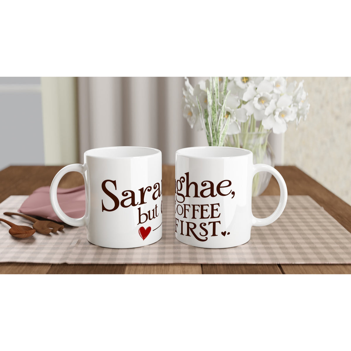 Saranghae But Coffee First mug
