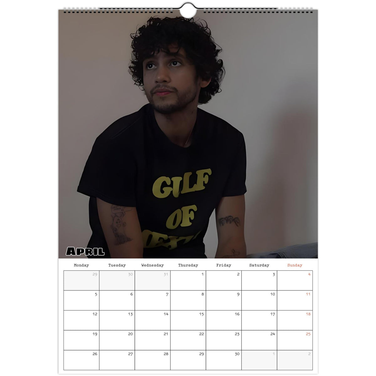 Dominic Fike calendar April photo