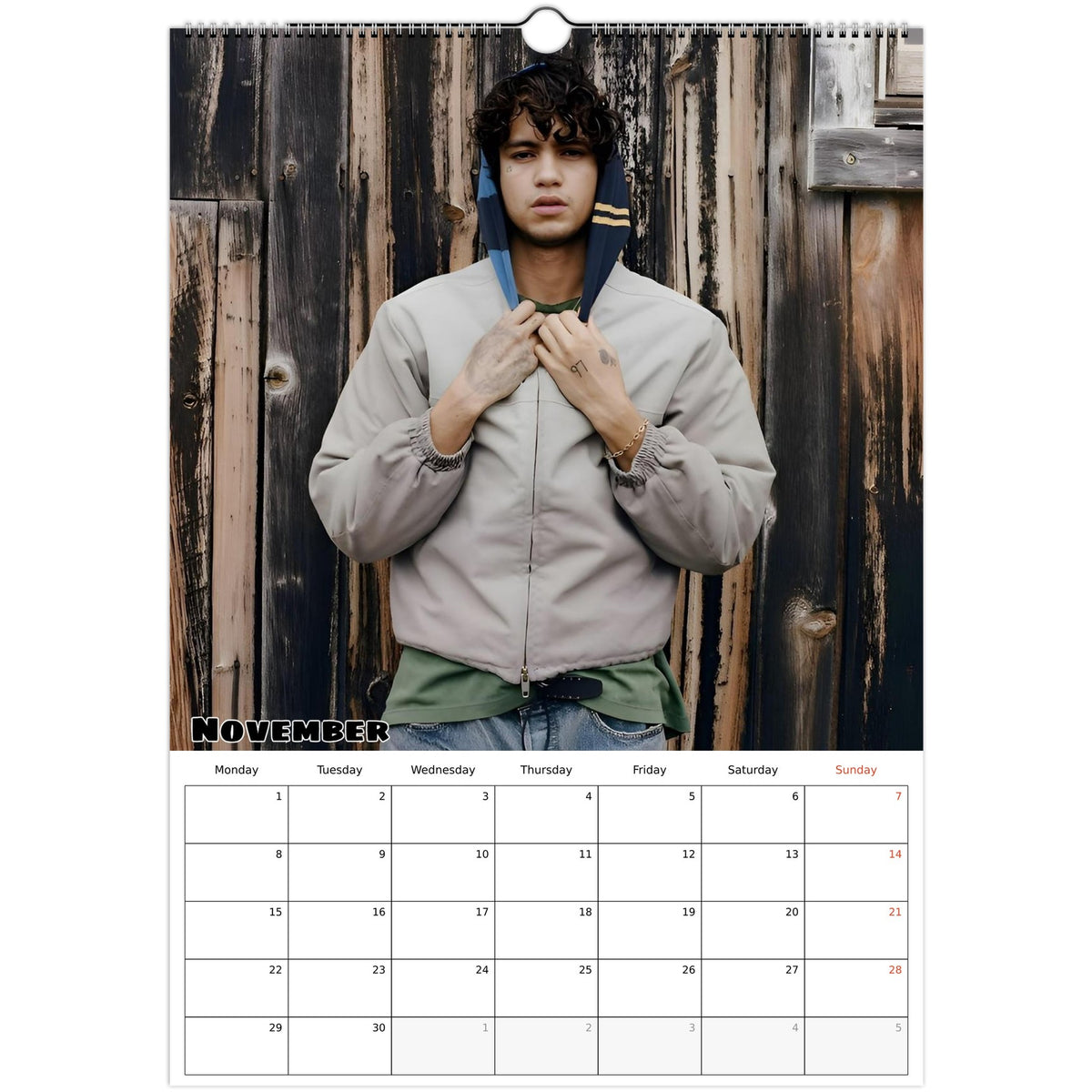 Dominic Fike calendar November photo