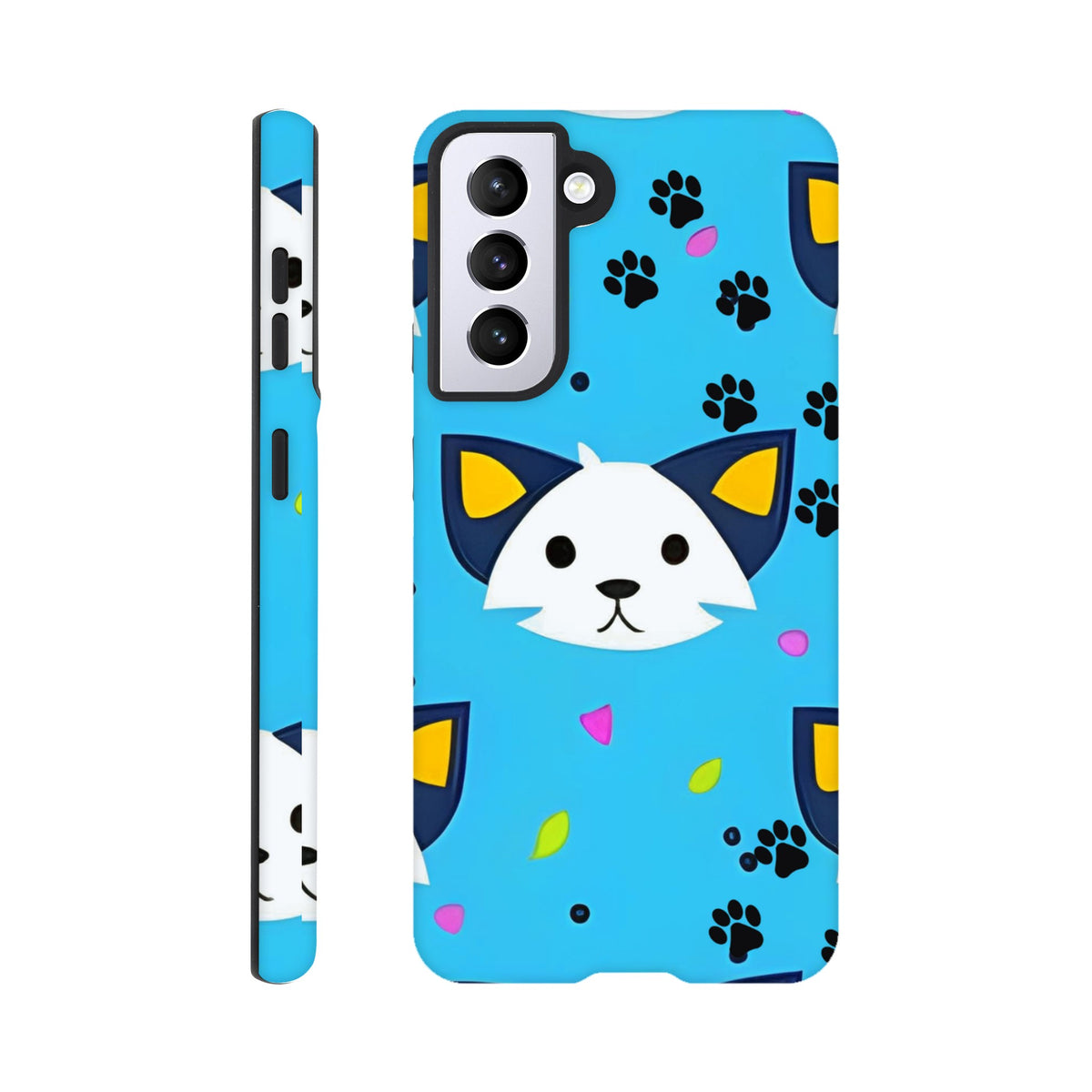 Dual‑layer cat design Samsung protective case