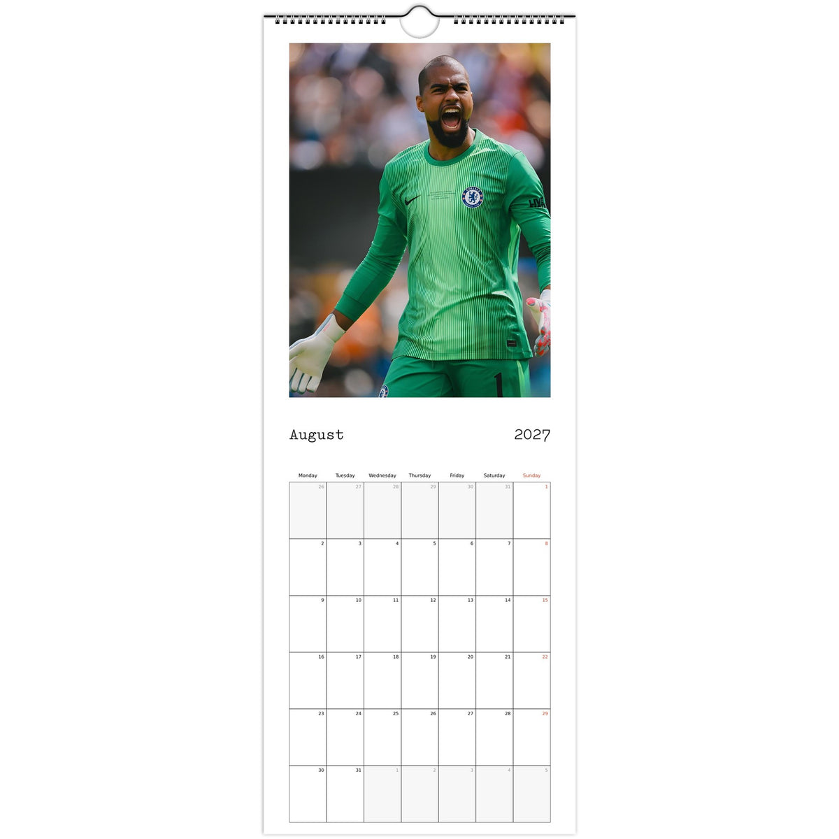 Chelsea Calendar 2027 August photo